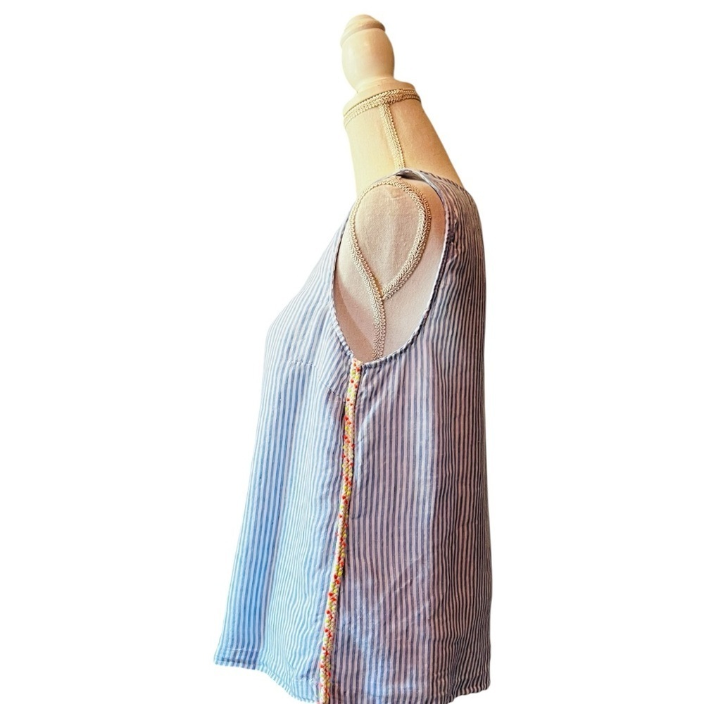 Vineyard Vines Blue and White Striped Sleeveless Top Size Small - Picture 2 of 9
